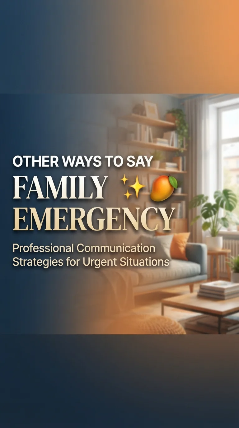 Other Ways to Say “Family Emergency”