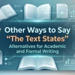 Other Ways to Say “The Text States”