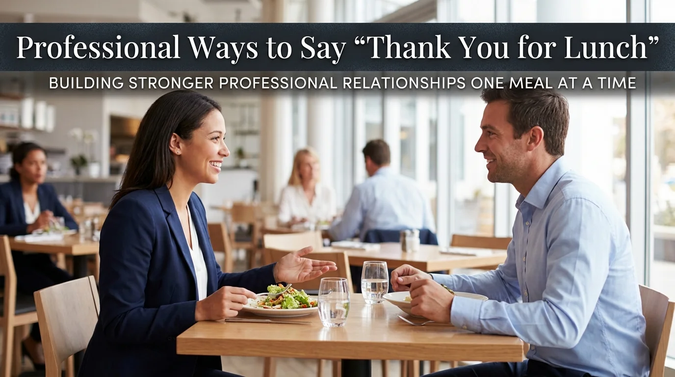 Professional Ways to Say “Thank You for Lunch