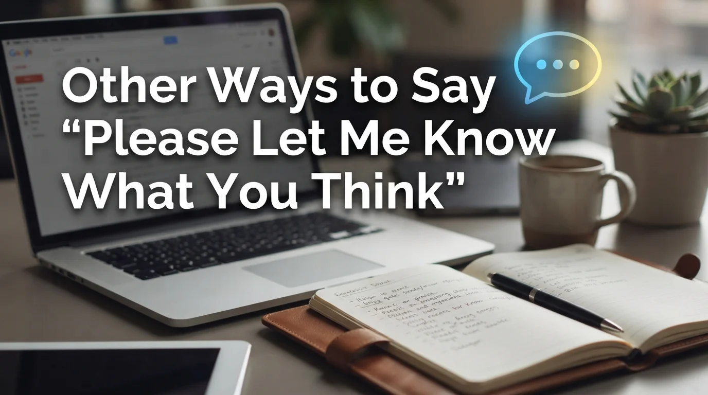 Other Ways to Say “Please Let Me Know What You Think