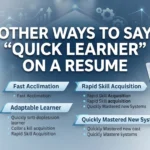 Other Ways to Say “Quick Learner” on a Resume