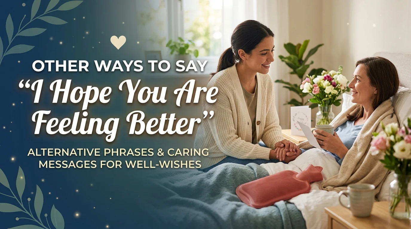 Other Ways to Say “I Hope You Are Feeling Better