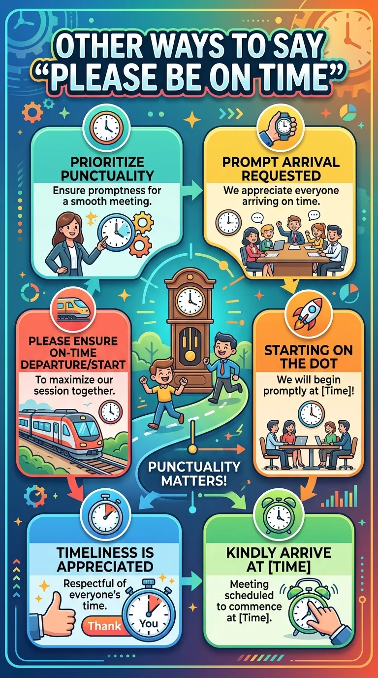 Other Ways to Say “Please Be On Time”